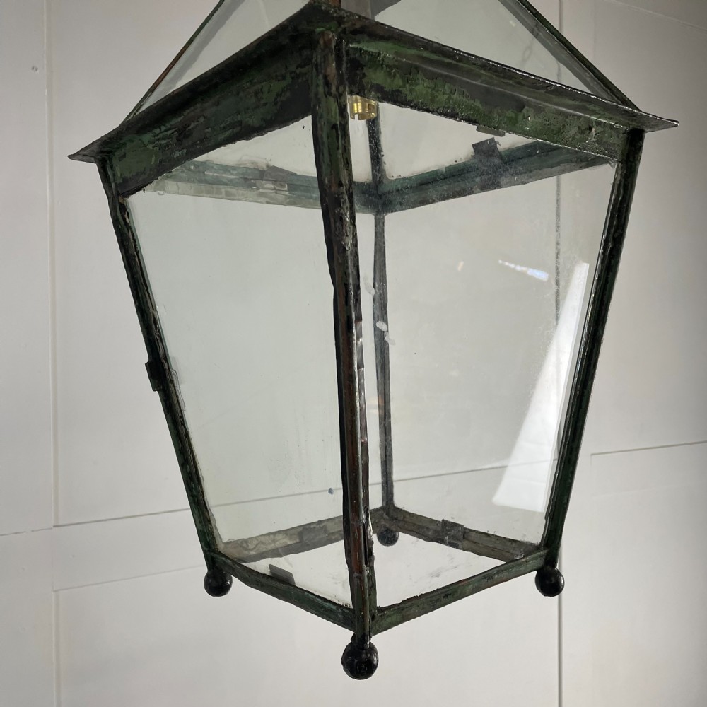 Large Victorian Copper Lantern Pendant Light View VII