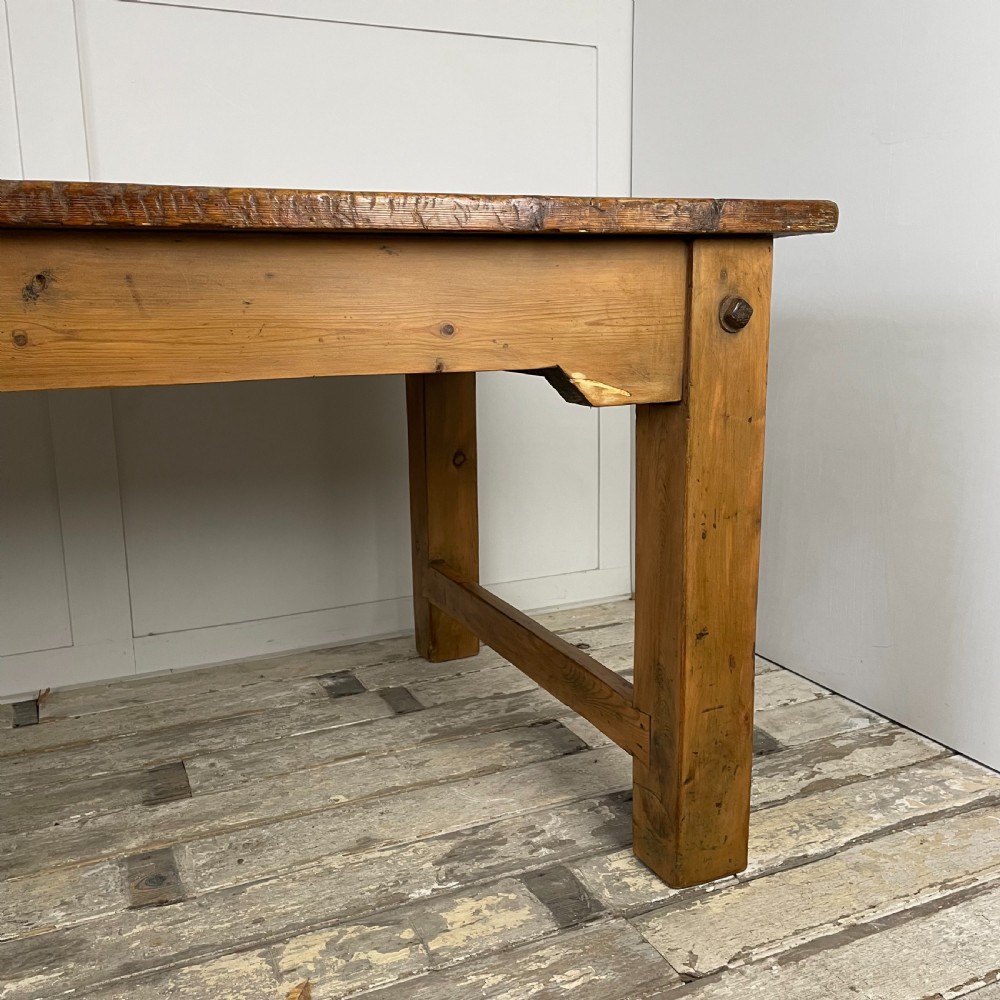 Long 19th C. Ash & Pine Dining Table View II
