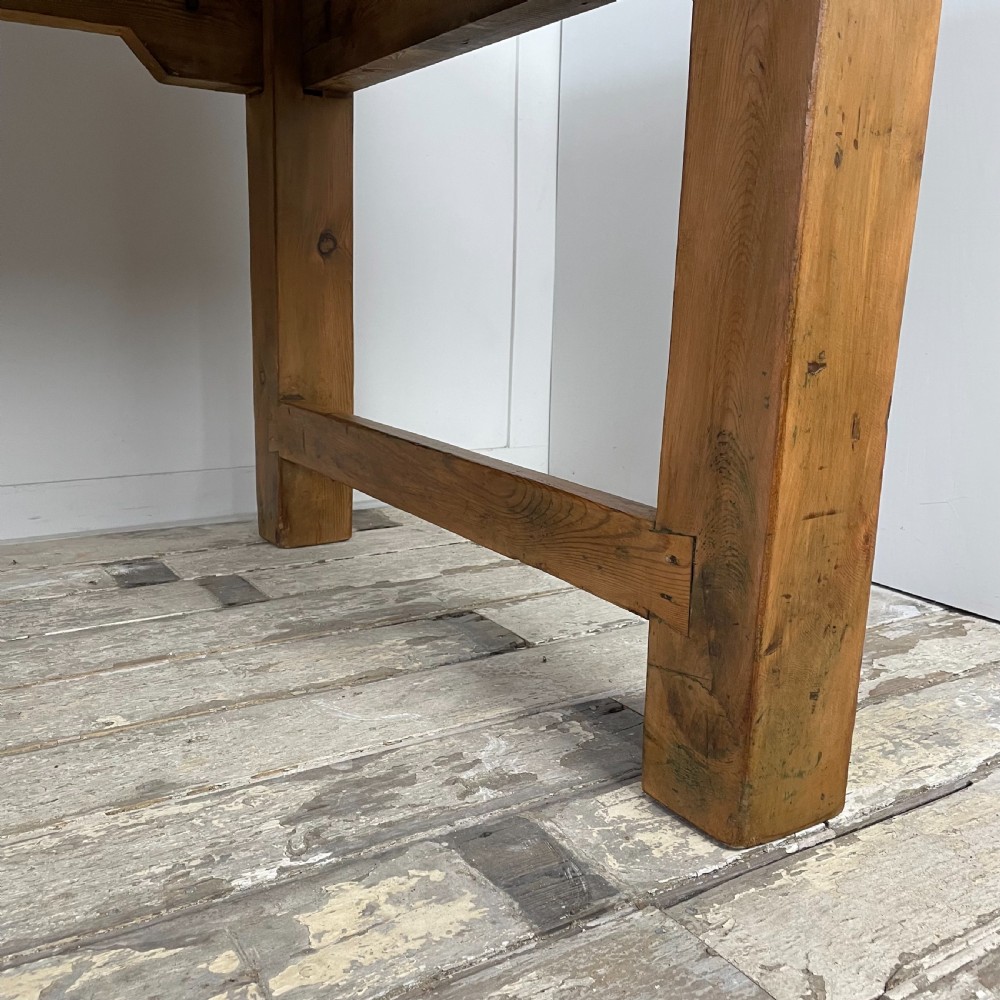 Long 19th C. Ash & Pine Dining Table View III