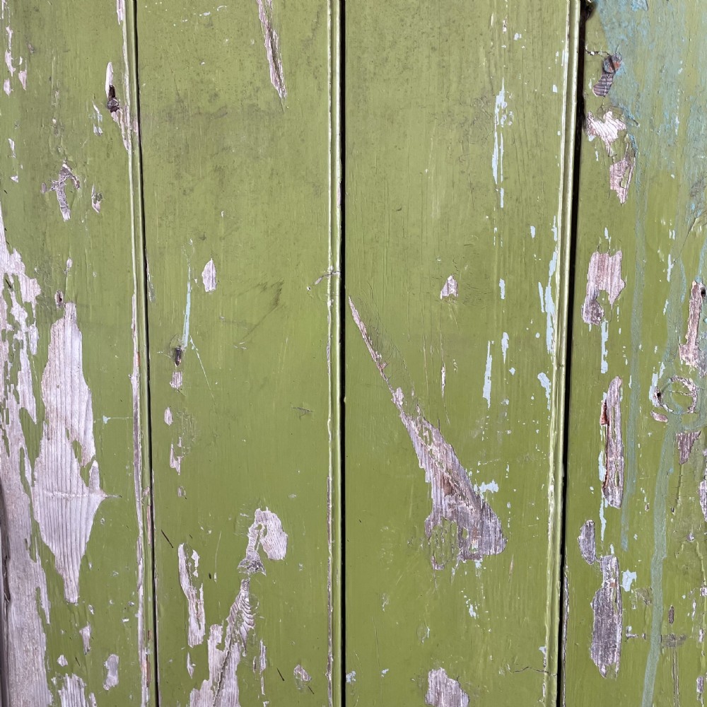 19th C. Painted Pine School Cupboard View XII