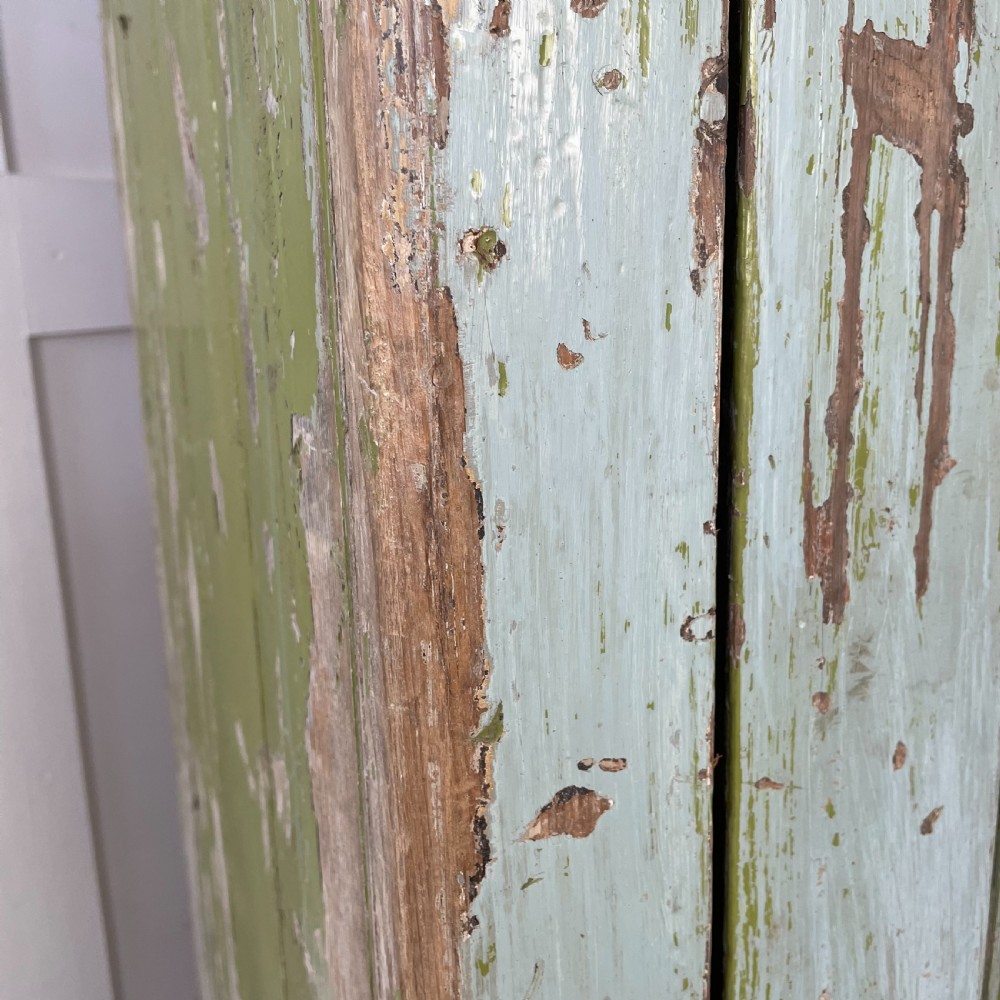 19th C. Painted Pine School Cupboard View XIII