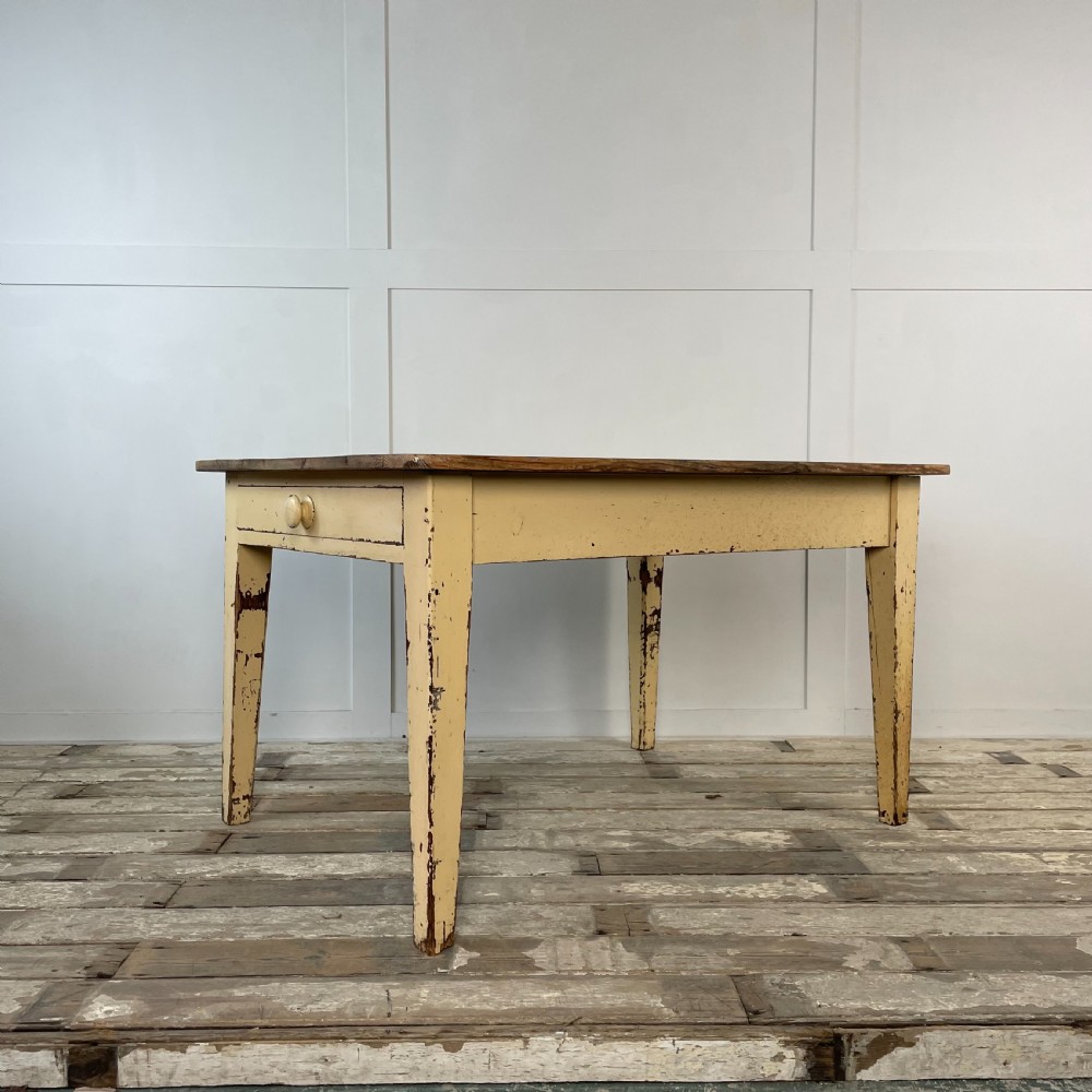 Victorian Pine Painted Kitchen Table