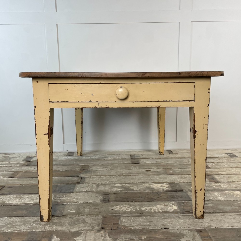 Victorian Pine Painted Kitchen Table View II
