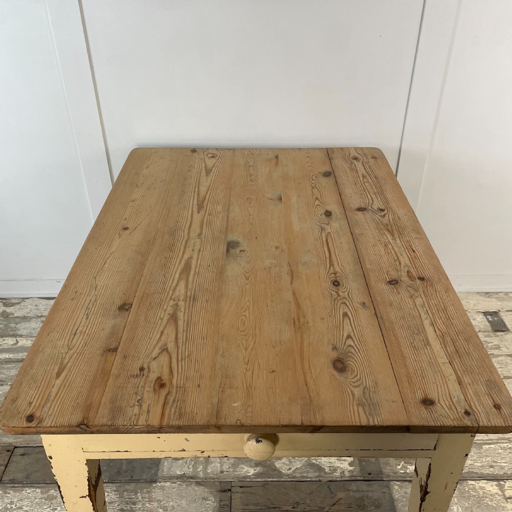 Victorian Pine Painted Kitchen Table View III