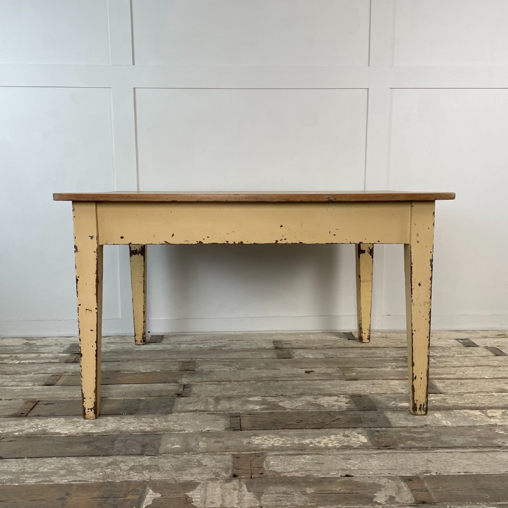 Victorian Pine Painted Kitchen Table View V