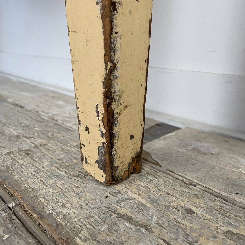 Victorian Pine Painted Kitchen Table View IX