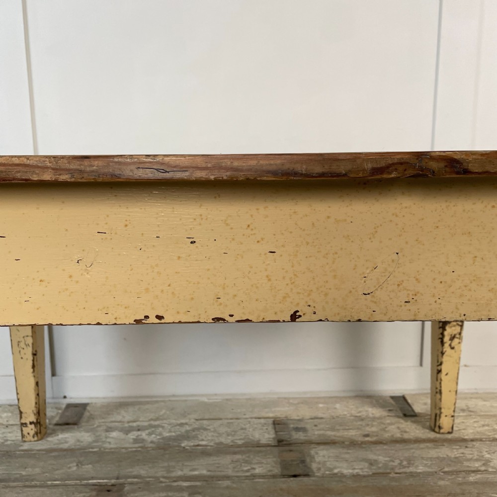 Victorian Pine Painted Kitchen Table View XI