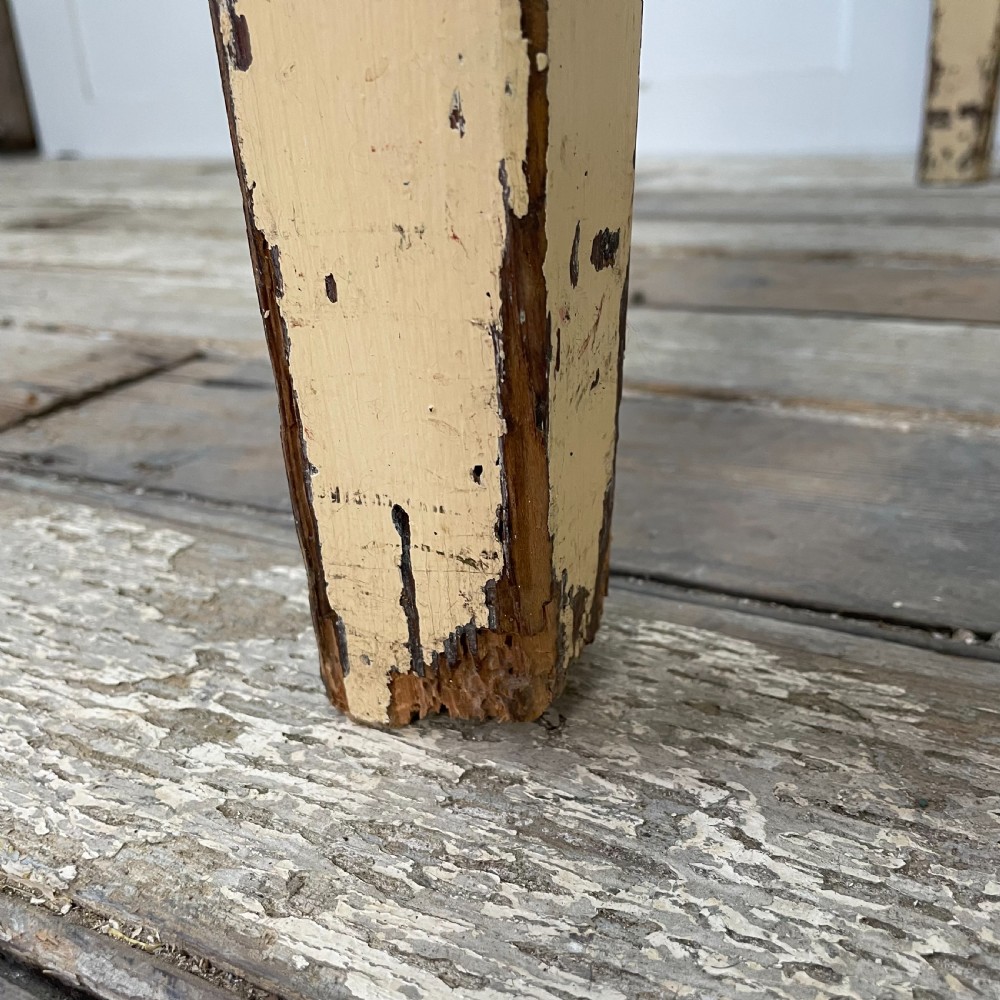 Victorian Pine Painted Kitchen Table View XIII
