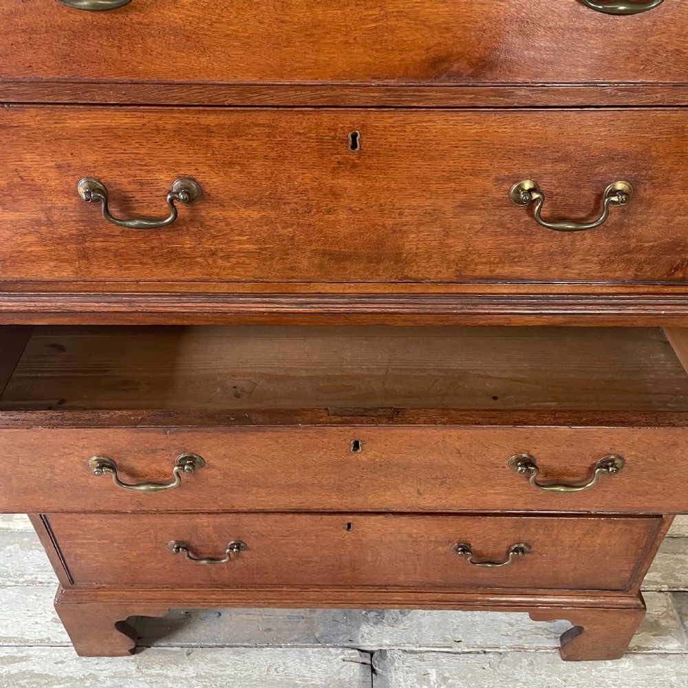 18th C. Oak Chest on Chest of Drawers View V