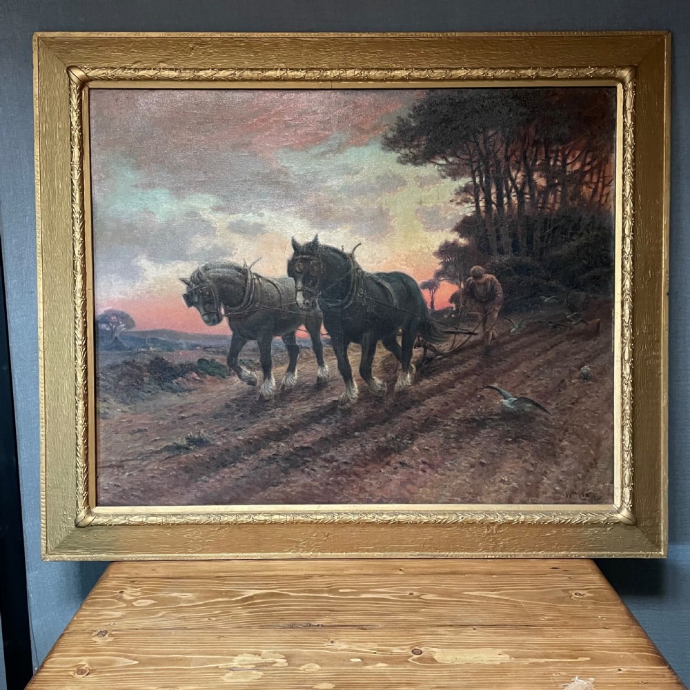 Oil on Canvas of Rural Scene  signed William Cox