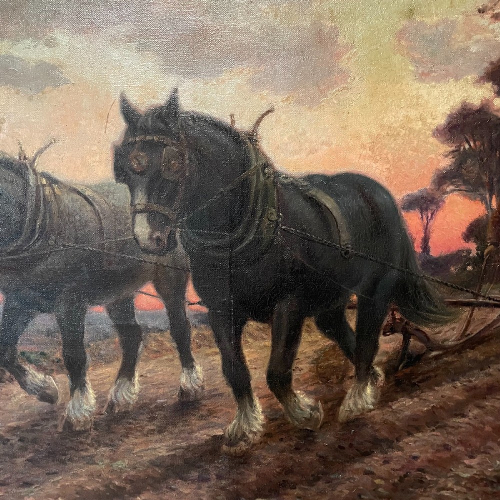 Oil on Canvas of Rural Scene  signed William Cox View III
