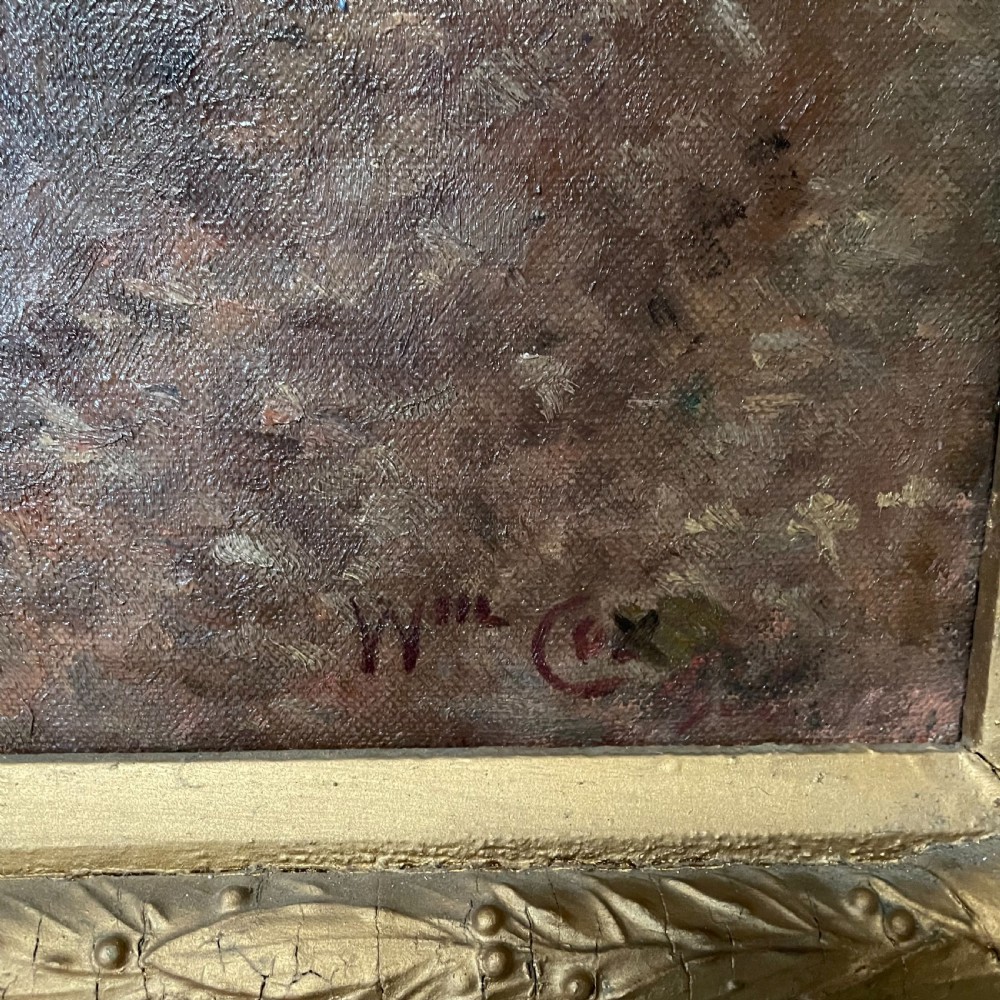 Oil on Canvas of Rural Scene  signed William Cox View V