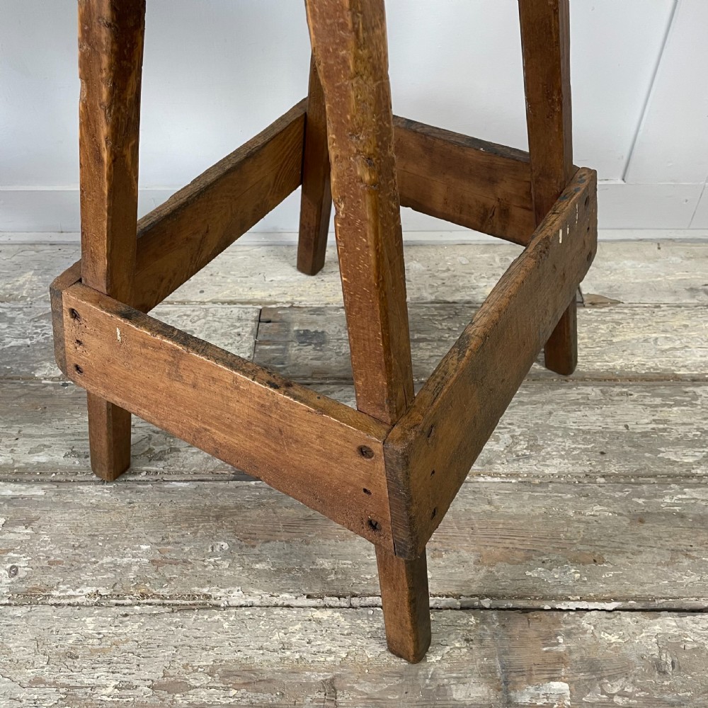 Pair 19th C. Pine and Elm Stools View V
