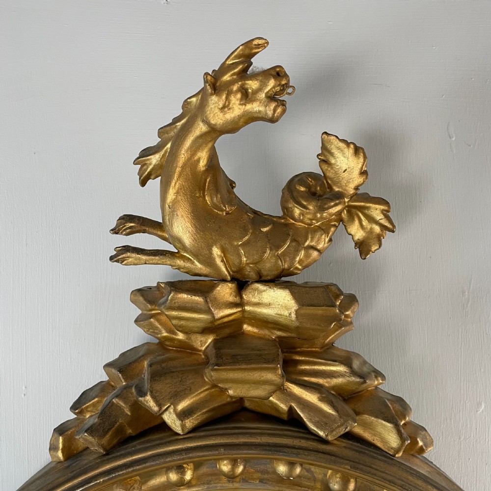 Regency Gilt Convex Girandole Mirror View III