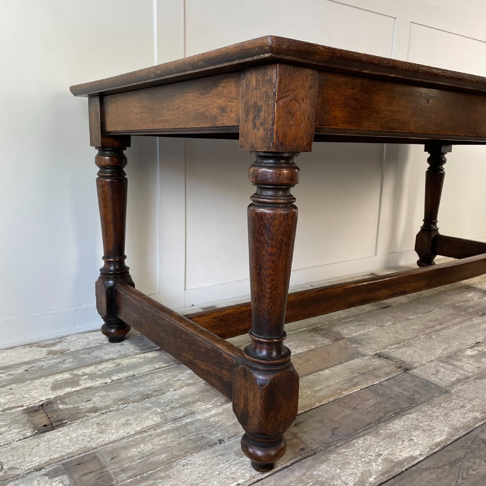 Early 20th C. Oak Refectory Table View V