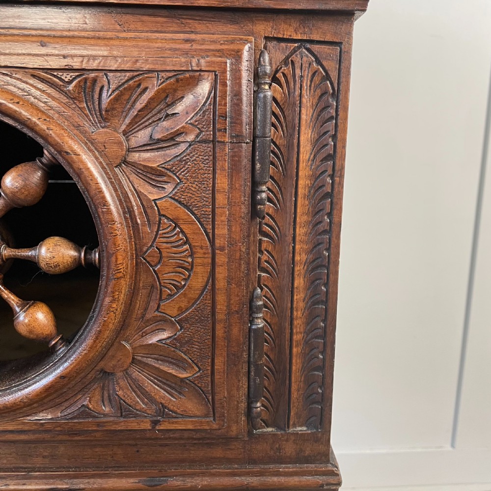French Oak and Marble Pot Cupboard C.1900 View VIII