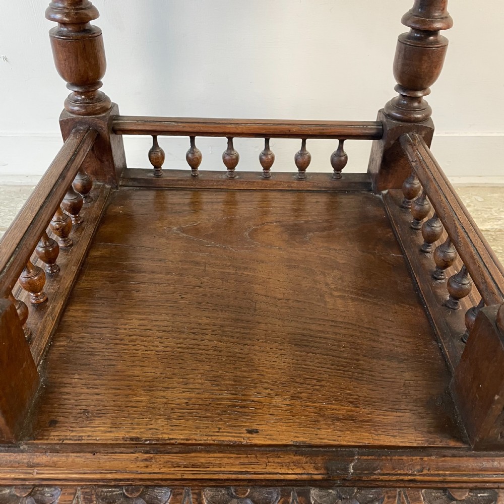 French Oak and Marble Pot Cupboard C.1900 View IX