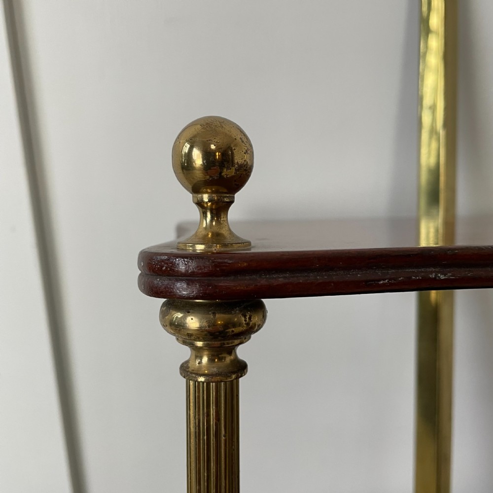 Pair of Edwardian Serpentine 3 Tier Wall Shelves View III