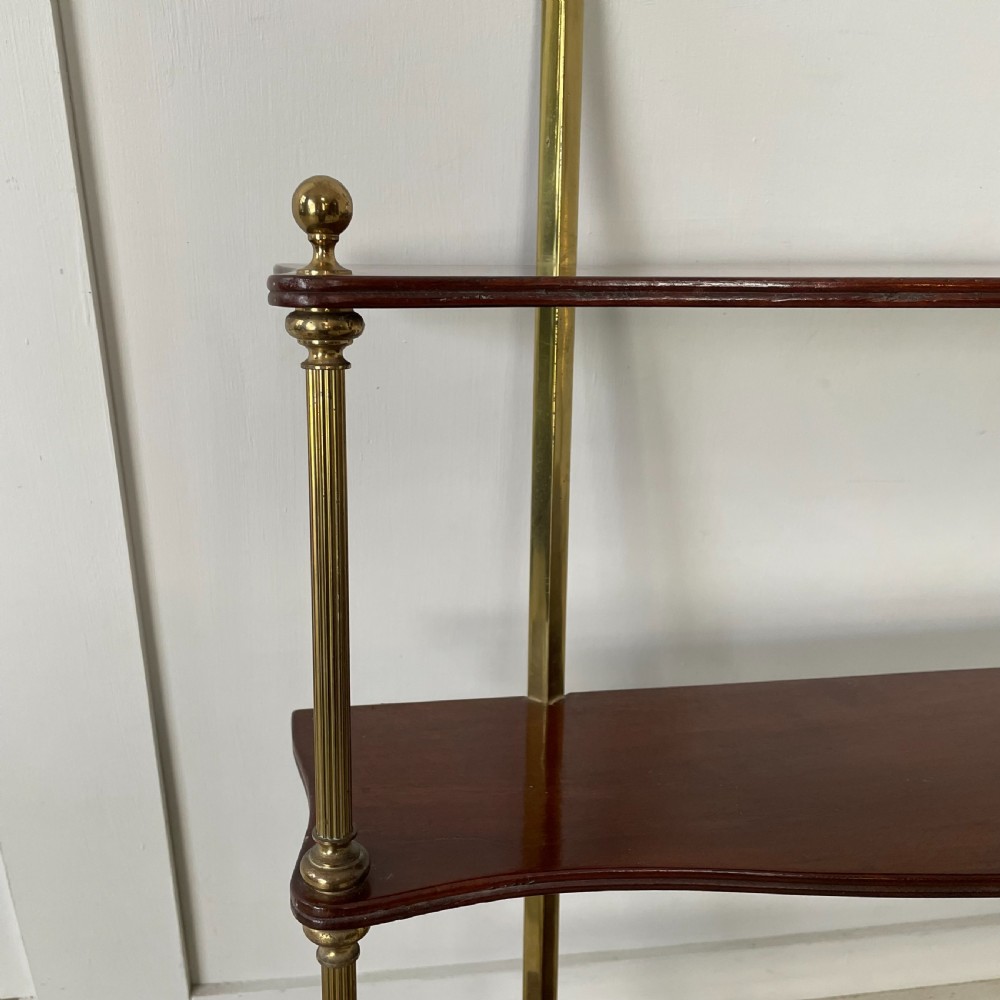 Pair of Edwardian Serpentine 3 Tier Wall Shelves View V