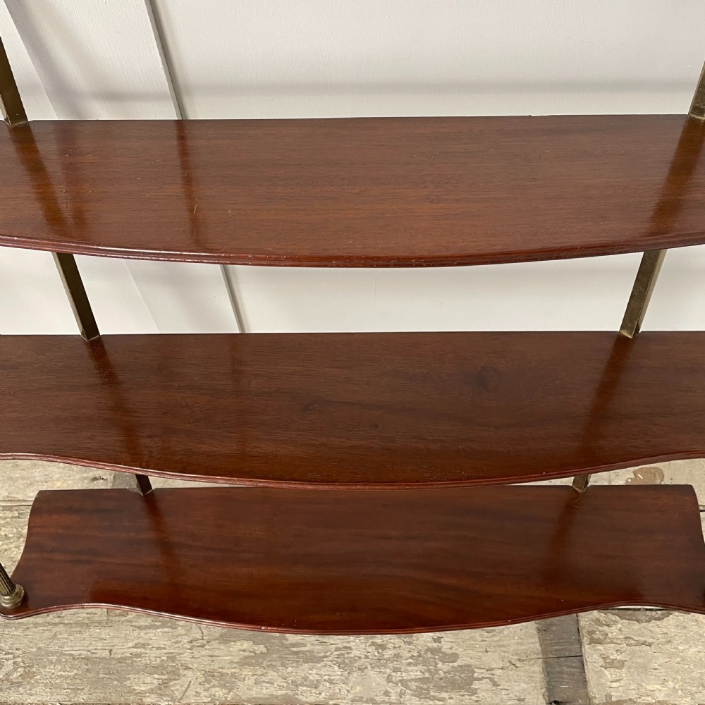 Pair of Edwardian Serpentine 3 Tier Wall Shelves View IX