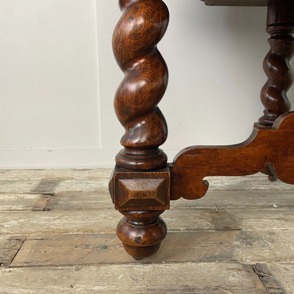 19th C. Oak Octagonal Library Table View VI