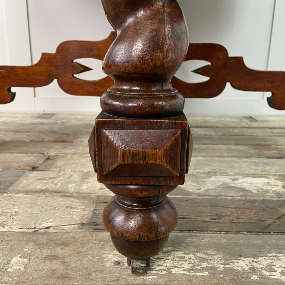 19th C. Oak Octagonal Library Table View VIII
