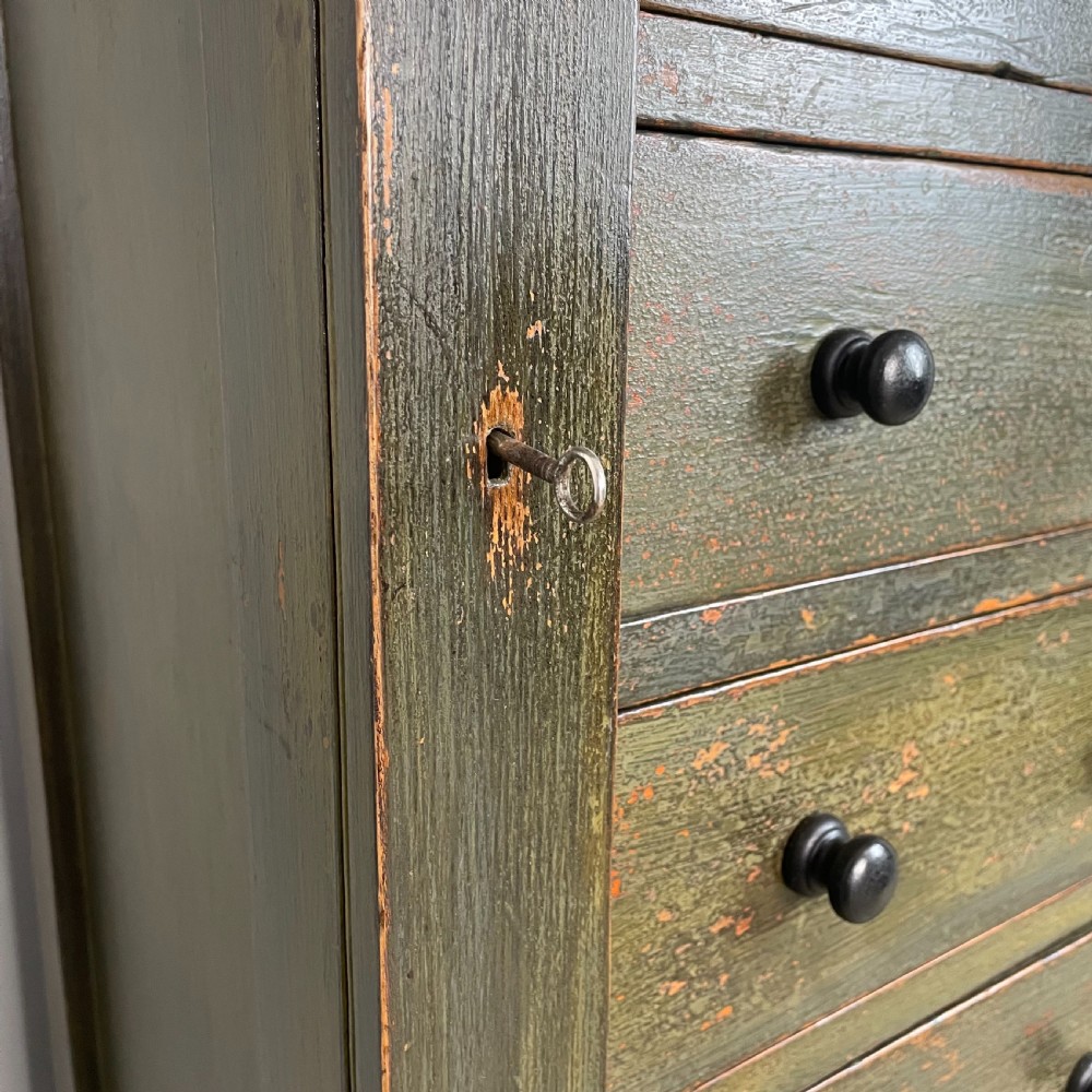 Victorian Wellington Chest of Drawers View II