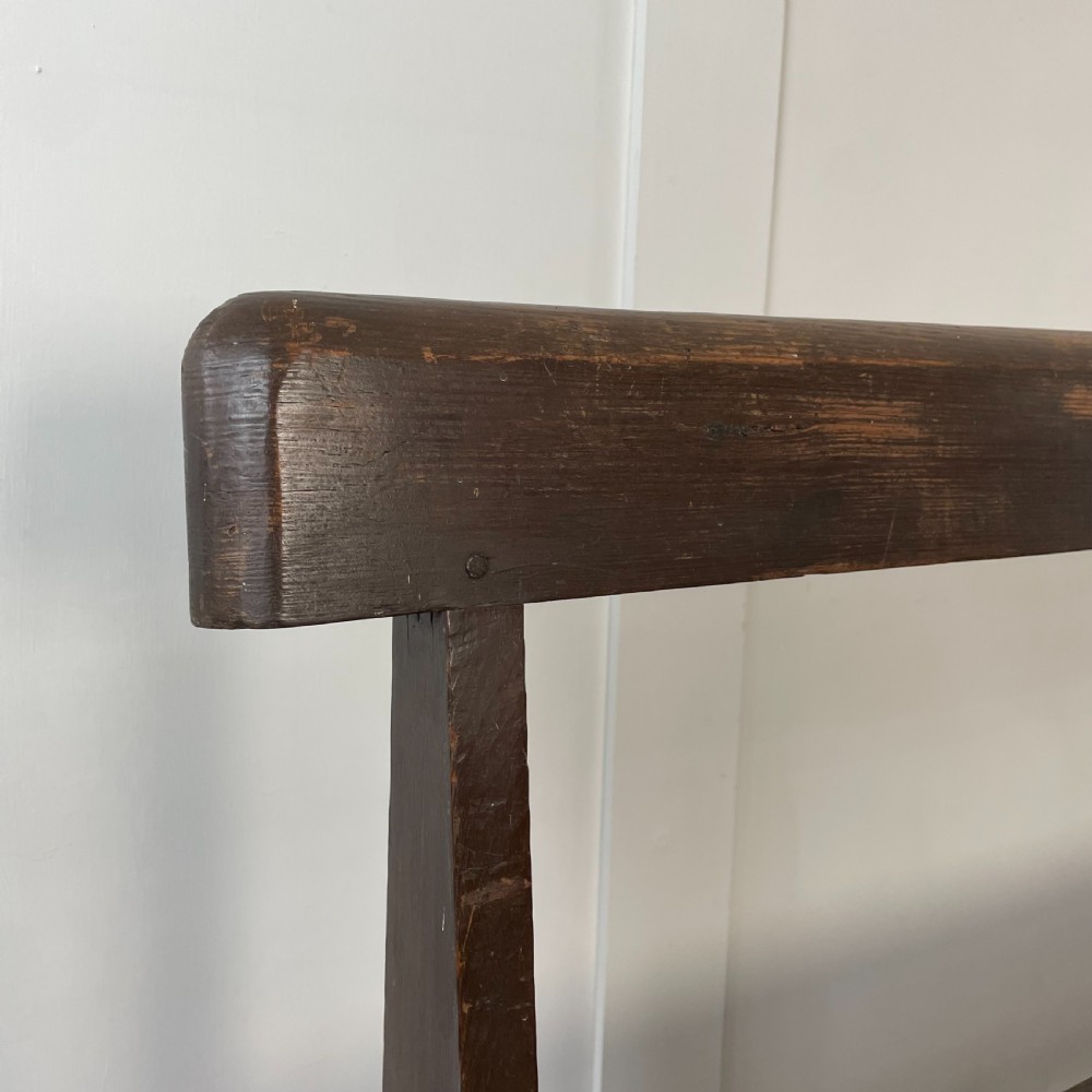 Early 20th C. Pitch Pine Bench View III