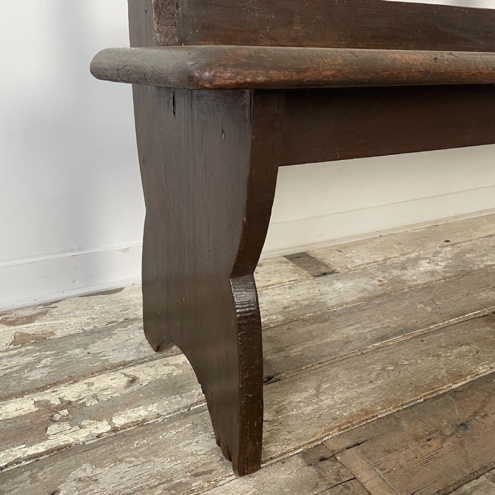 Early 20th C. Pitch Pine Bench View IV