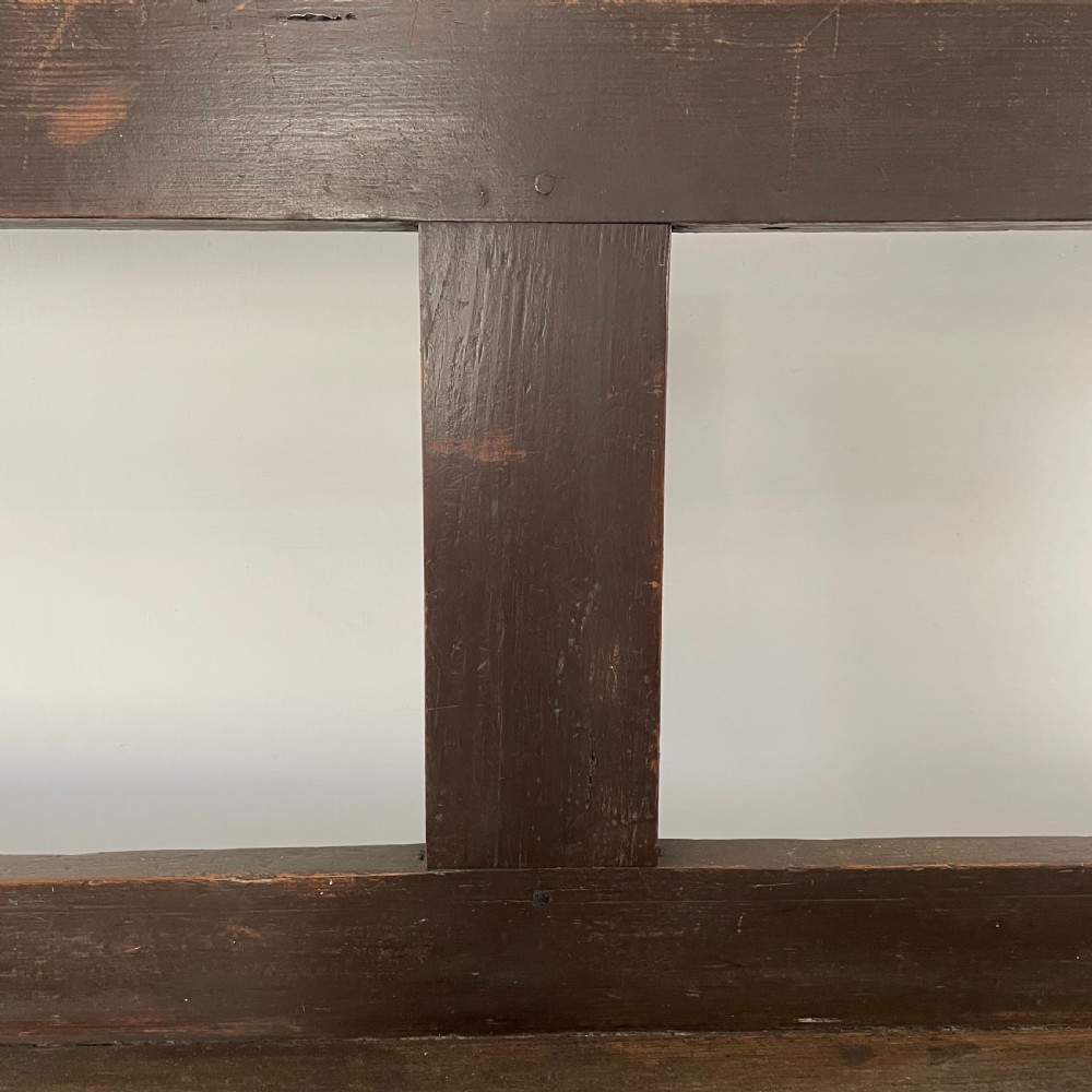 Early 20th C. Pitch Pine Bench View V