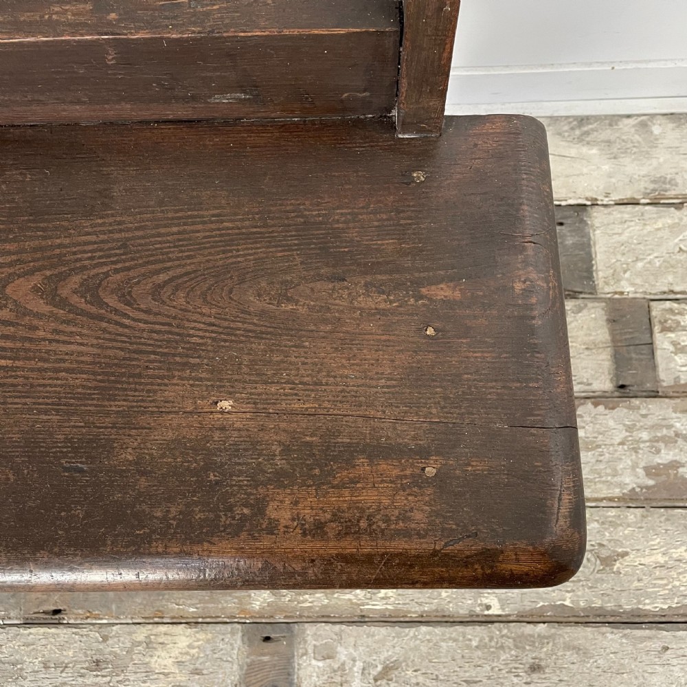 Early 20th C. Pitch Pine Bench View IX
