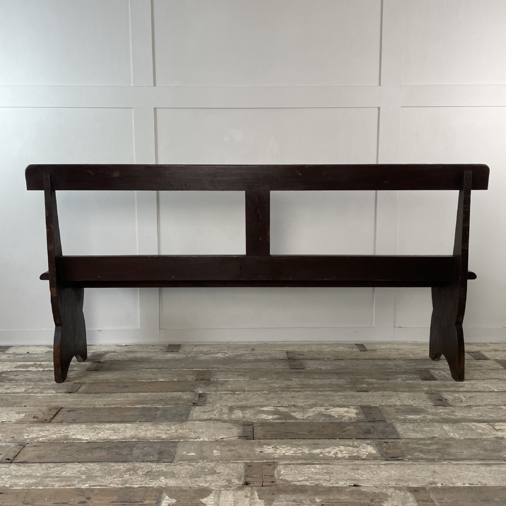 Early 20th C. Pitch Pine Bench View X