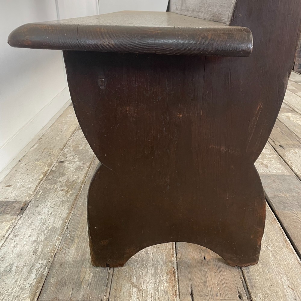 Early 20th C. Pitch Pine Bench View XI