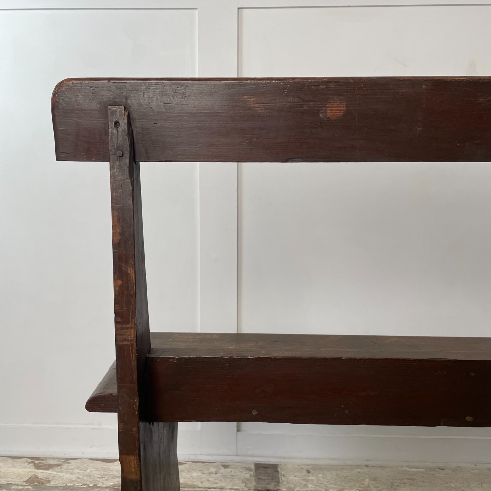 Early 20th C. Pitch Pine Bench View XII