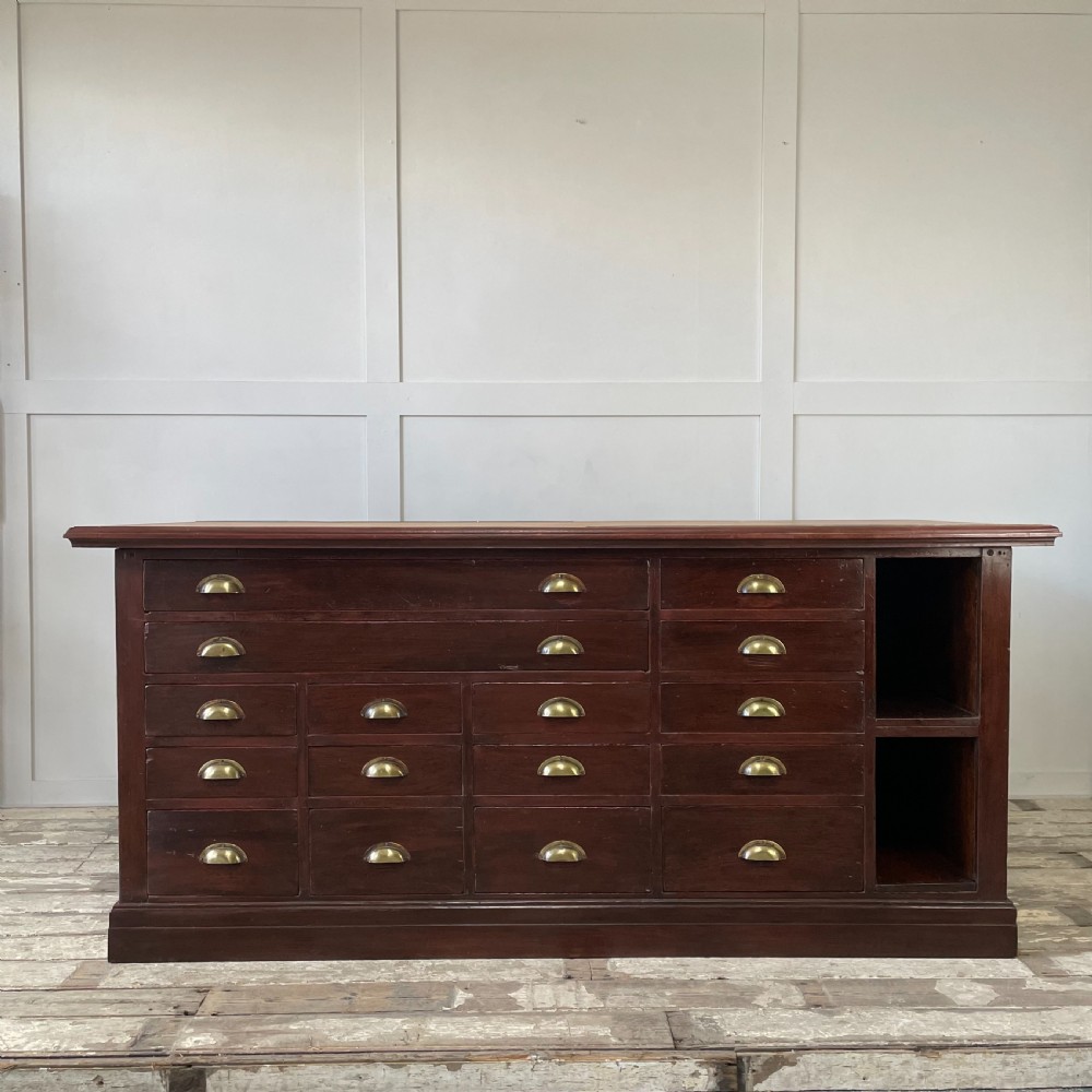 Victorian Mahogany Haberdashery Shop Counter View II