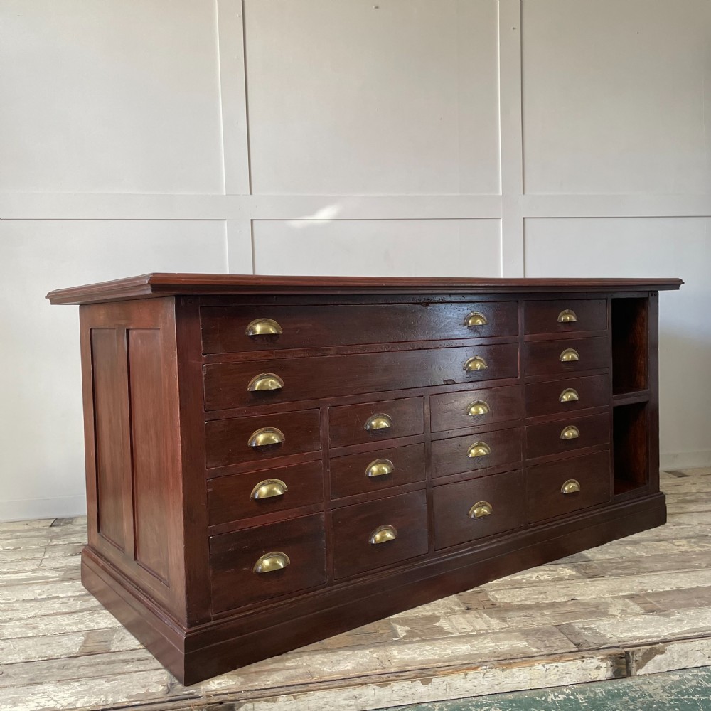 Victorian Mahogany Haberdashery Shop Counter View IX