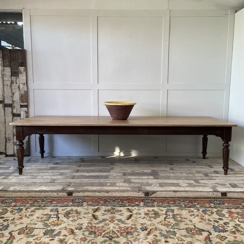 19th C. Pine Dining Table - 10ft