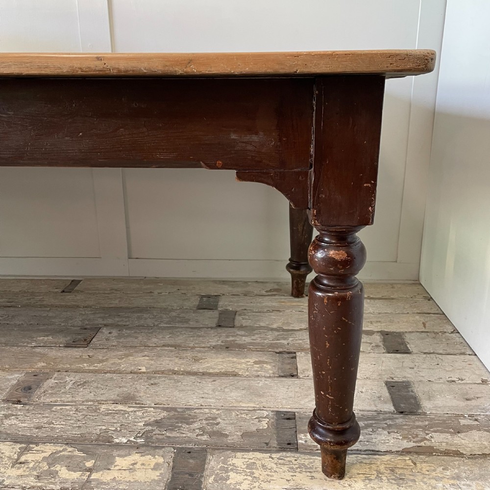 19th C. Pine Dining Table - 10ft View III