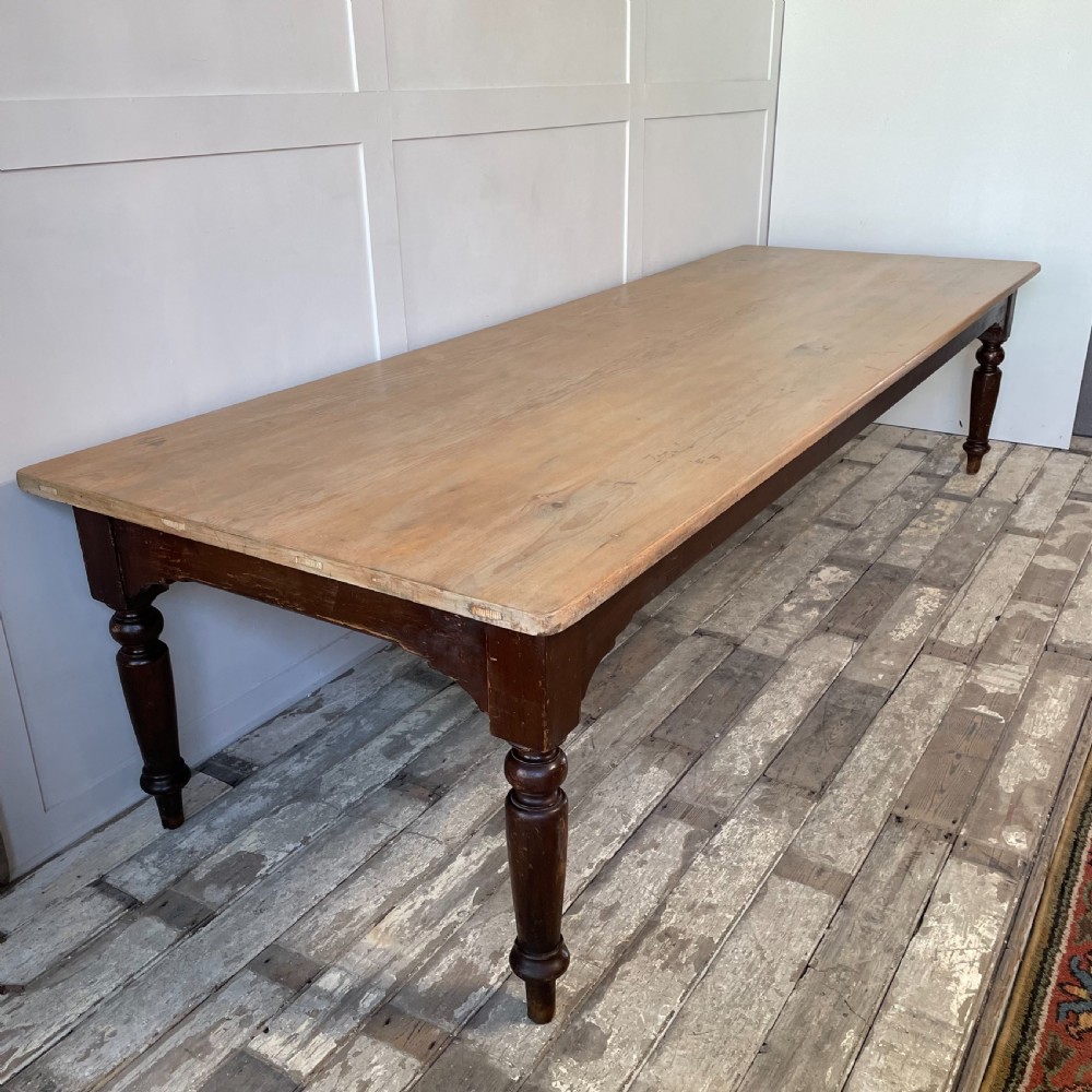 19th C. Pine Dining Table - 10ft View V