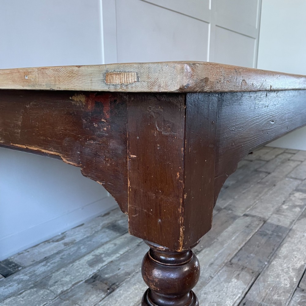 19th C. Pine Dining Table - 10ft View VIII