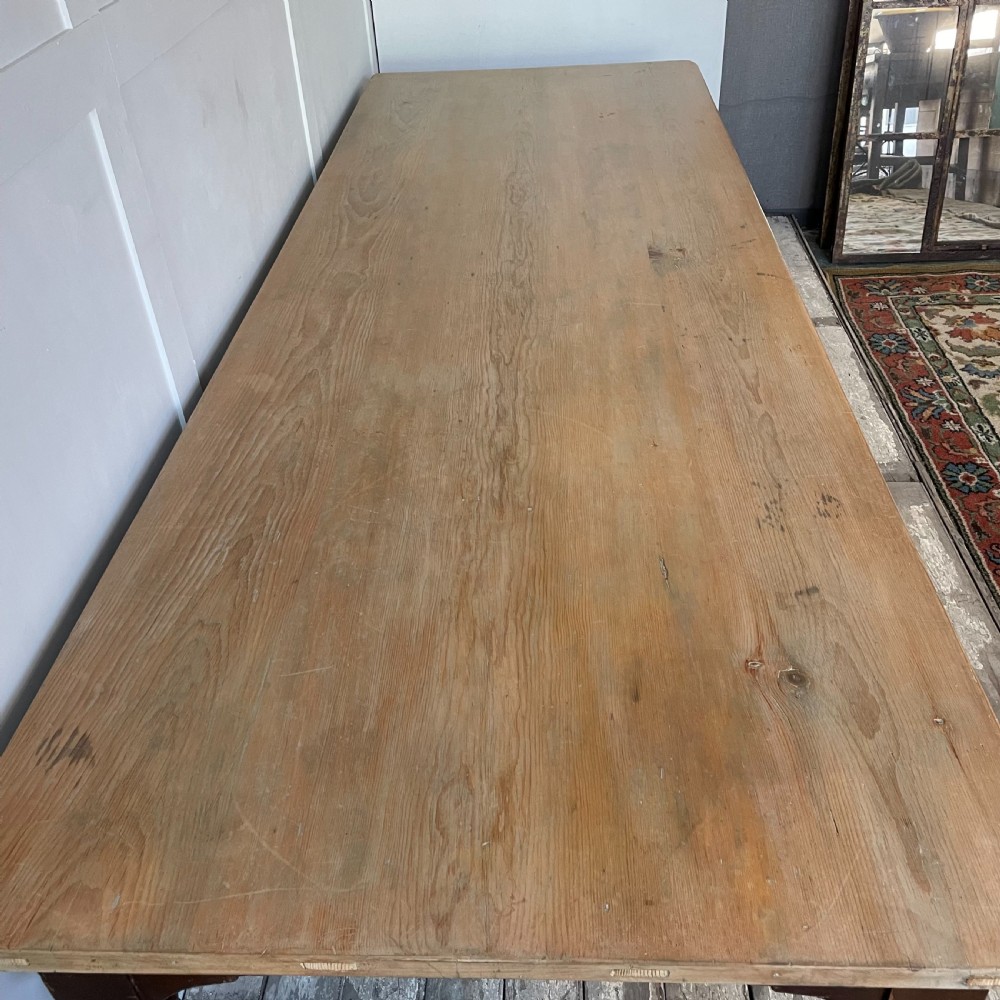 19th C. Pine Dining Table - 10ft View IX