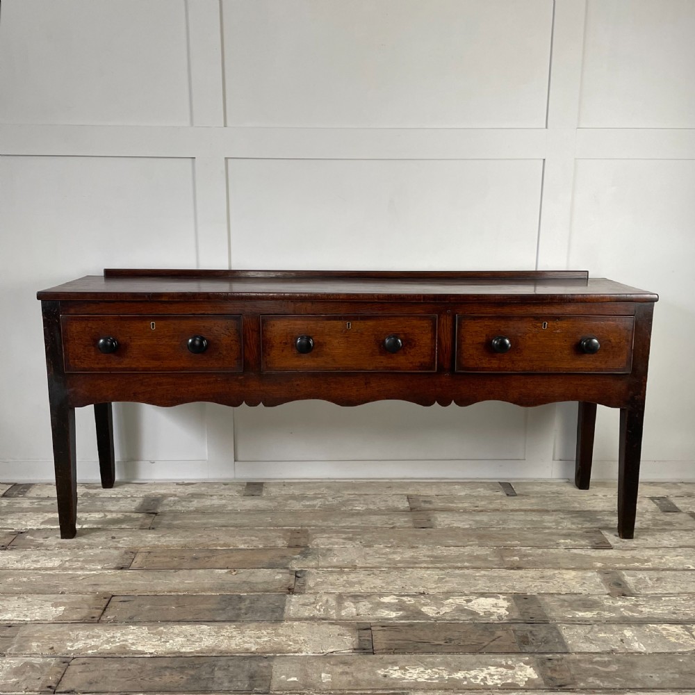 18th C. Oak Dresser Base View II