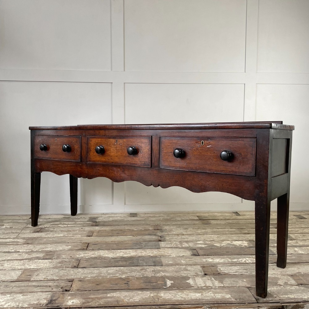 18th C. Oak Dresser Base View XI