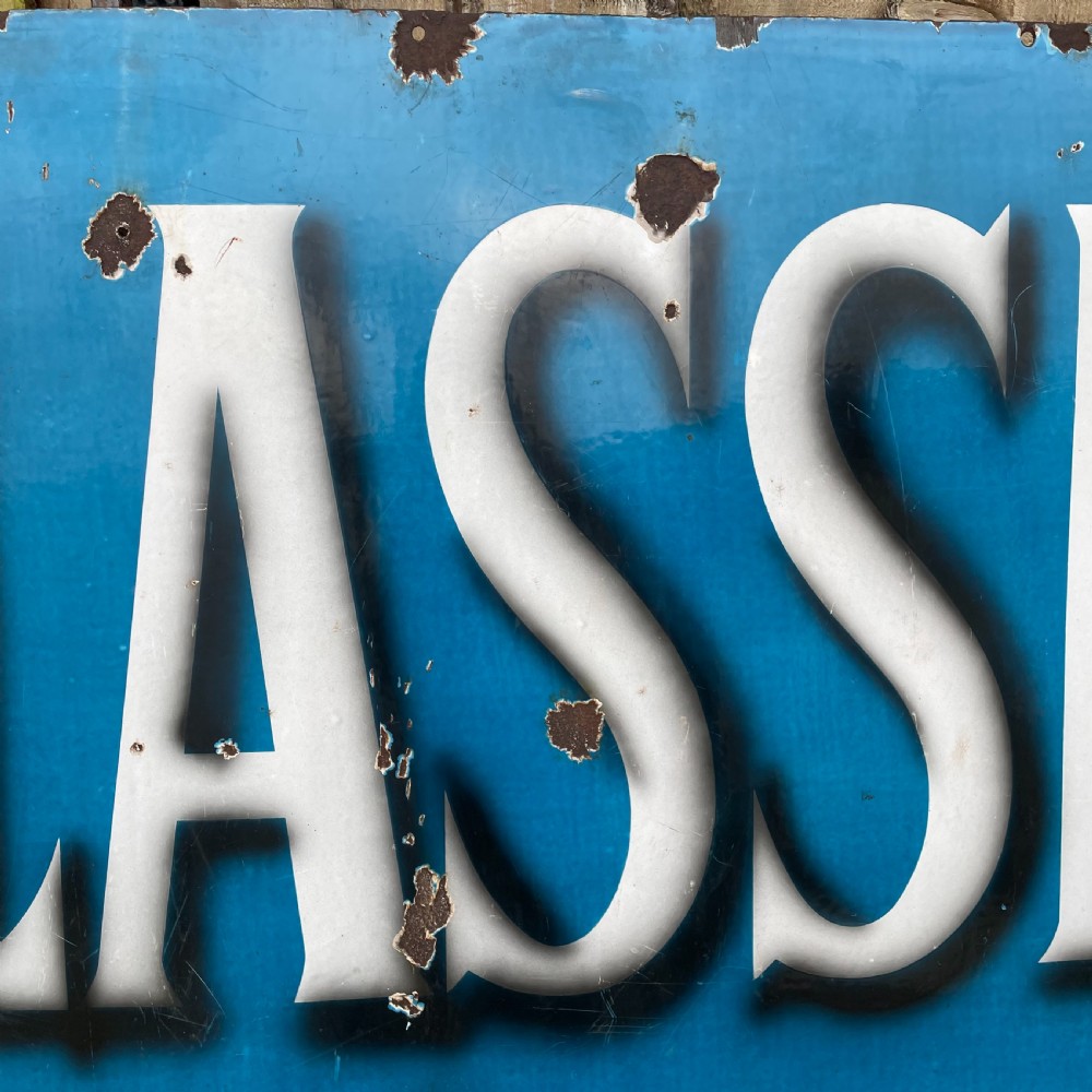 Large Early 20th C. Enamel Advertising Sign View III