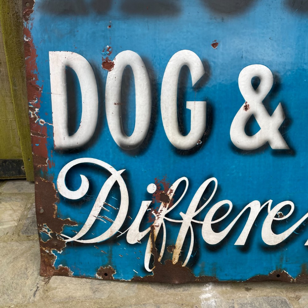 Large Early 20th C. Enamel Advertising Sign View V