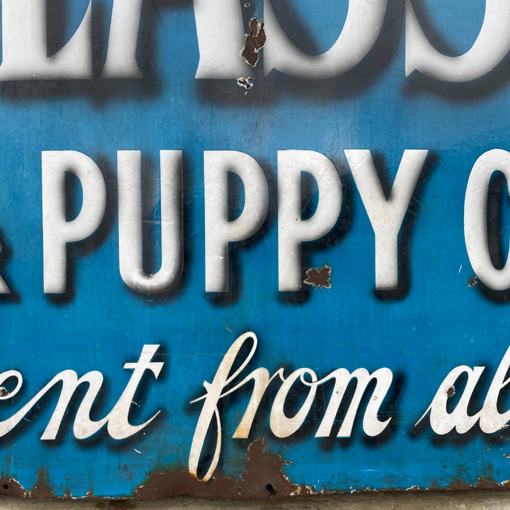 Large Early 20th C. Enamel Advertising Sign View VI