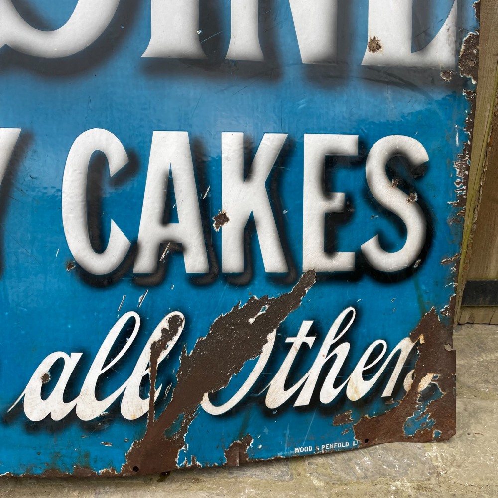 Large Early 20th C. Enamel Advertising Sign View VII