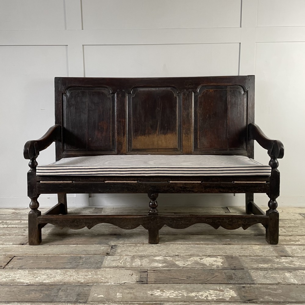 19th C. Oak Hall Bench