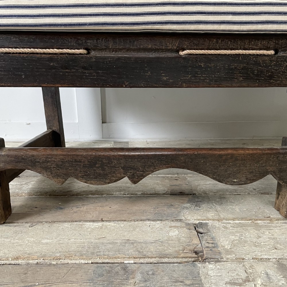 19th C. Oak Hall Bench View VII