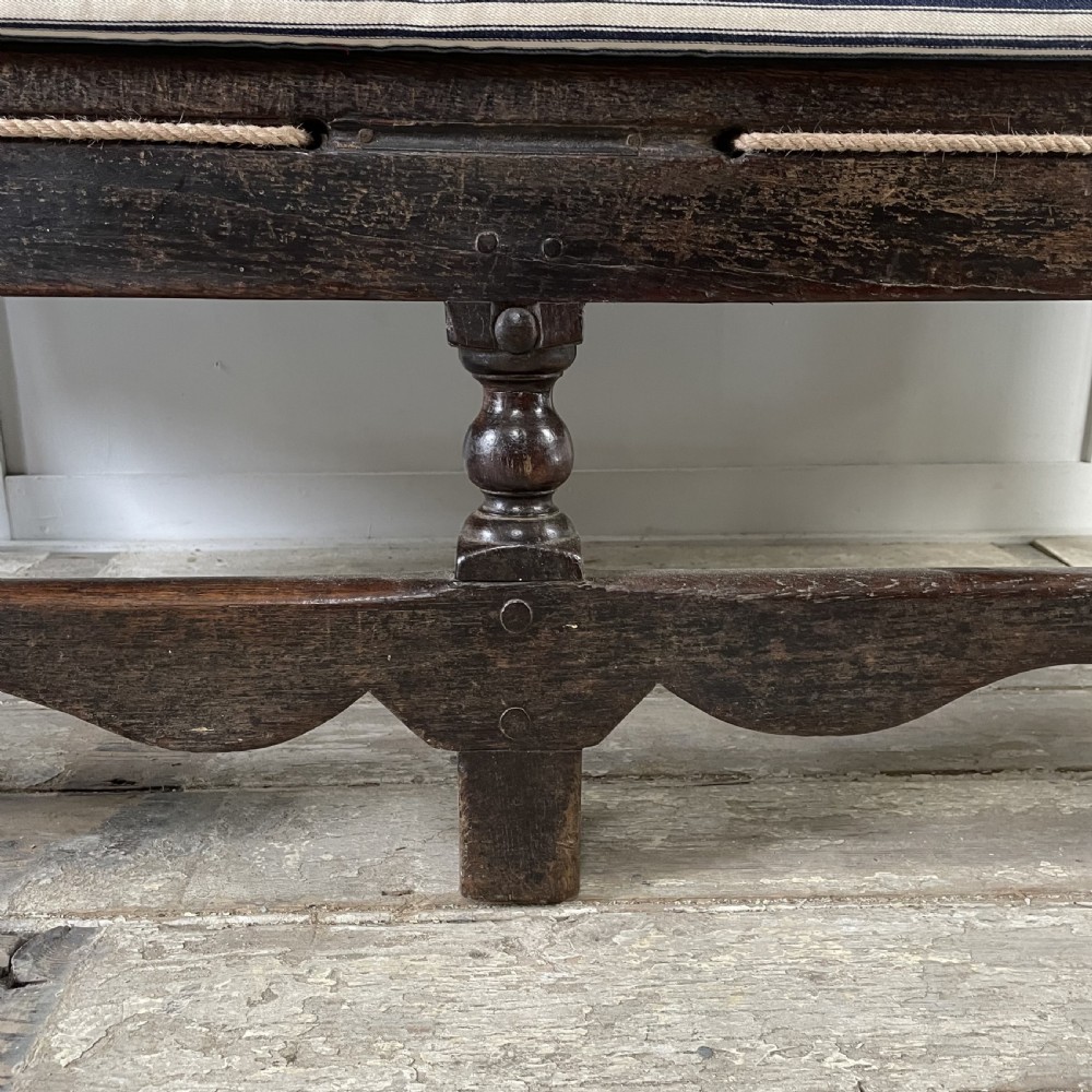19th C. Oak Hall Bench View VIII